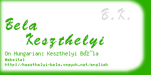 bela keszthelyi business card